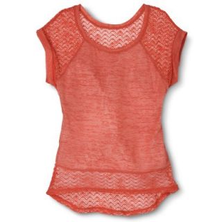 Xhilaration Juniors Lace Back Top   Daylily S(3 5)