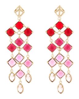 Gloria Chandelier Earrings, Pink