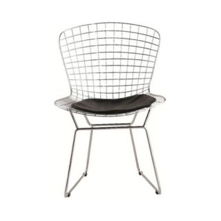 Fine Mod Imports Wire Side Chair White   FMI1143WHITE