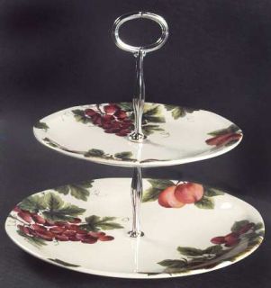 Royal Doulton Vintage Grape  2 Tiered Serving Tray (Dp, Sp), Fine China Dinnerwa