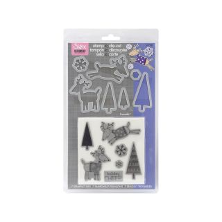 SIZZIX Framelits Dies, 7 pc. Reindeer Clear Stamps Set
