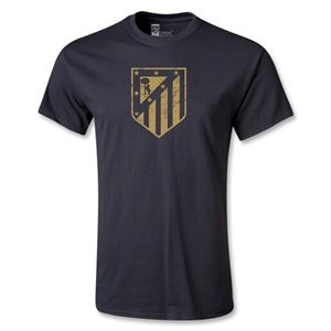 Euro 2012   Atletico Madrid Distressed Crest T Shirt (Black)