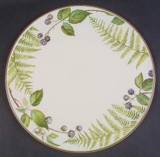 Villeroy & Boch Forsa Cake Plate, Fine China Dinnerware   Berries, Green Leaves,