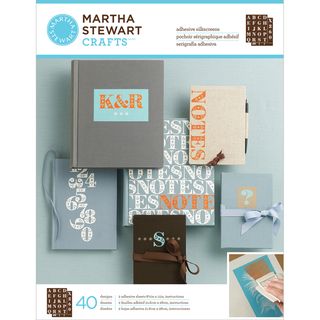 Martha Stewart Adhesive Silkscreen 8 1/2x11 2 Sheets/pkg flourish Serif Alphabet