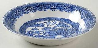 Ridgway (Ridgways) Willow Blue (Birds,Diamond Stamp) Coupe Soup Bowl, Fine China