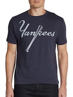 Vintage Inspired Yankees T Shirt   Navy