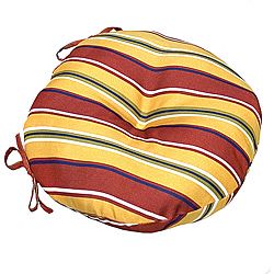 Mayan Stripe18 inch Round Outdoor Bistro Chair Cushion (set Of 2) (Mayan stripe Materials 100 percent polyesterFill Poly Fill material uses 100 percent recycled, post consumer plastic bottlesClosure Sewn on all sides Weather resistantUV protection Care