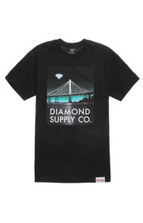 Mens Diamond Supply Co T Shirts   Diamond Supply Co Diamond Lit Bridge T Shirt