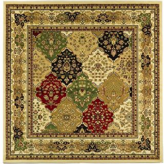 Lyndhurst Collection Multicolor/ Ivory Rug (8 Square)