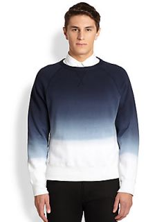 Acne Studios College Degrade Fleece Sweatshirt   Blue