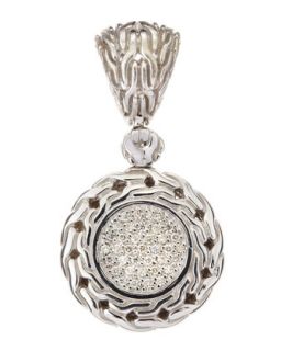 Small Pave Diamond Round Pendant