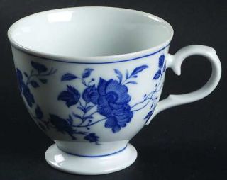 Fine China of Japan Royal Meissen Footed Cup, Fine China Dinnerware   Blue Flora