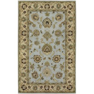 Castello Tudor/ Sky Blue Area Rug (36 X 56) (Sky blueSecondary colors: Black, creme, latte and mossPattern: FloralTip: We recommend the use of a non skid pad to keep the rug in place on smooth surfaces.All rug sizes are approximate. Due to the difference 