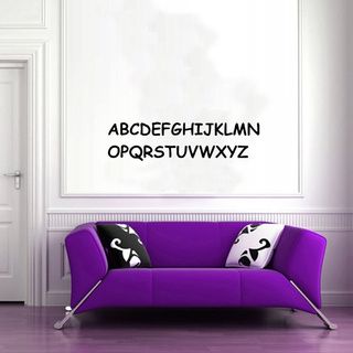 Alphabet Letters Glossy Black Vinyl Sticker Wall Decal (Glossy blackTheme: Alphabet letters Materials: VinylIncludes: One (1) wall decalEasy to apply; comes with instructions Dimensions: 25 inches wide x 35 inches longAll measurements are approximate. )