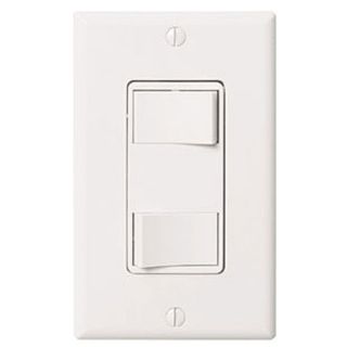 Panasonic FVWCSW21W Light Switch, WhisperControl Dual Function ON/OFF, Fan amp; Light Switch White