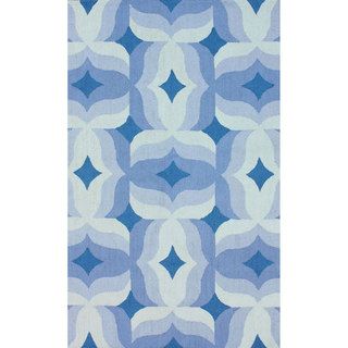 Nuloom Handmade Modern Abstract Blue Wool Rug (5 X 8) (GreyPattern: AbstractTip: We recommend the use of a non skid pad to keep the rug in place on smooth surfaces.All rug sizes are approximate. Due to the difference of monitor colors, some rug colors may