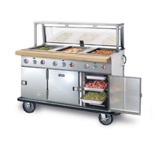 FWE   Food Warming Equipment Handy Line Serving Cabinet w/ 3 Wells in Top, Mobile, 3 Compartment, 220/1V