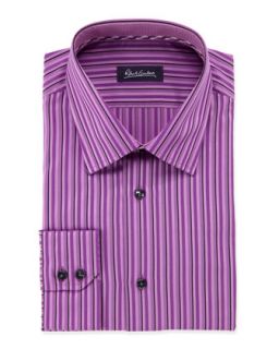 Daly Striped Dress Shirt, Purple