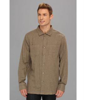 Horny Toad Flanery Heather Mens Long Sleeve Button Up (Khaki)