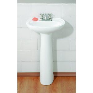 Cheviot 613 WH 4 Fiore Pedestal Sink with 4 Faucet Drilling