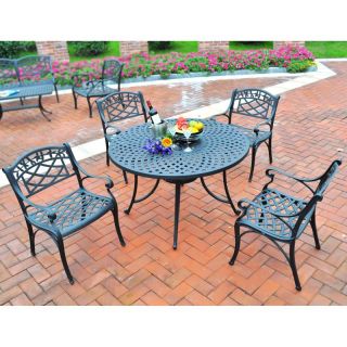 Crosley Sedona 42 in. 5 Piece Cast Aluminum Outdoor Dining Set with Arm Chairs