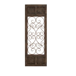 Classic Style Dark Brown Wood Metal Wall Panel (Dark brownDimensions: 57 inches high x 20 inches wide x 1 inch deep  )