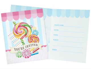 Candy Shoppe Invitations