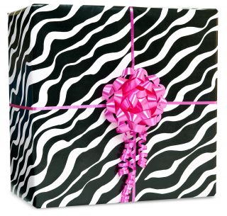 Black Zebra Gift Wrap Kit