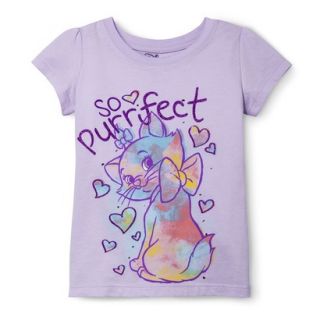 Disney Aristocats Infant Toddler Girls Short Sleeve Tee   Spring Lilac 12 M