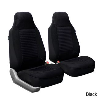 Fh Group Pair Bucket Seat Covers Airbag Compatible (Black/beigeMaterial: Durable polyester, 4 mm of foam in the middle; corduroy on the sideSpecial 3 bed stitching technique for a unique look and extra comfortFront side airbag compatible   special stitchi