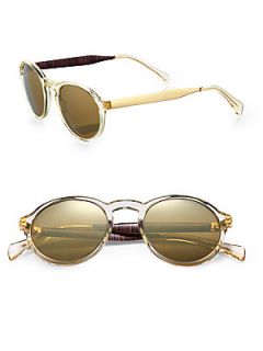 Paul Smith Elson Round Sunglasses   Gold