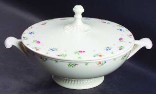 Harmony House China Monticello (Pink&Blue/No Trim) Round Covered Vegetable, Fine