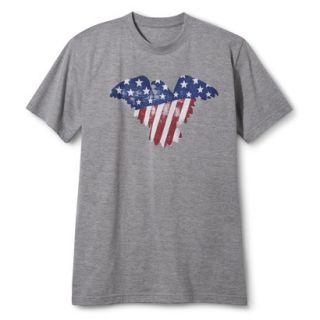 Mens American Flag Eagle Tee Shirt   Gray M