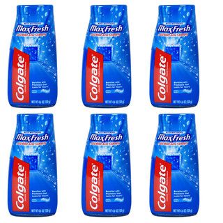 Colgate Maxfresh Whitening Cool Mint Fluoride Toothpaste With Mini Breath Strips (pack Of 6) (4.6 ouncesQuantity: Six (6) Targeted area: Toothpaste We cannot accept returns on this product.Due to manufacturer packaging changes, product packaging may vary 